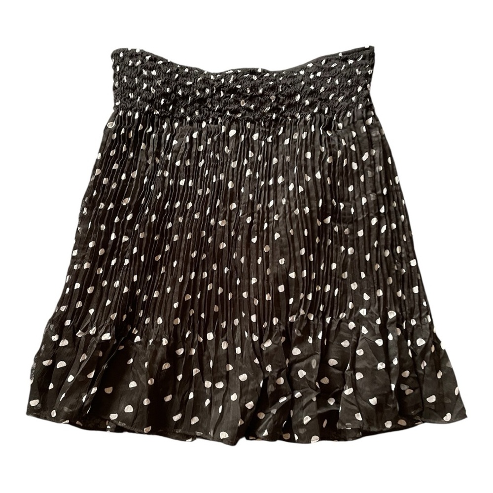 #146, White House Black Market, Black and White Polka Dot Skirt, lined, …